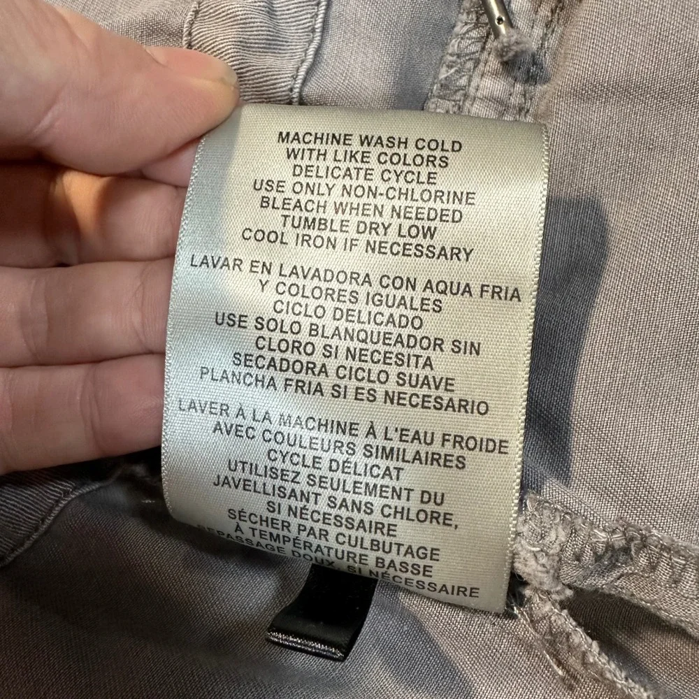 Levis Field Jacket Womens XS Gray Utility Military Cotton Twill Cargo Parka Coat